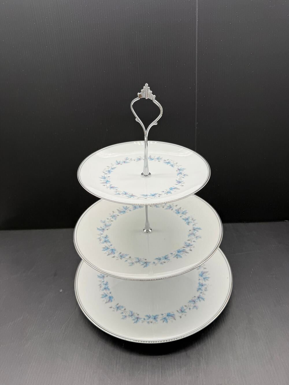 Handmade Tiered Tray from Vintage Plates